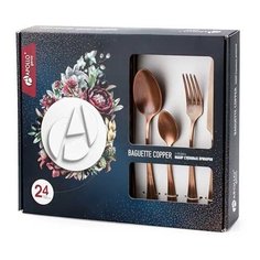 Набор столовых приборов Apollo genio Baguette Copper COP-24 24 предмета