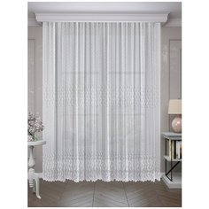 Тюль сетка броде 81073 белая 300х270 см ТД Текстиль