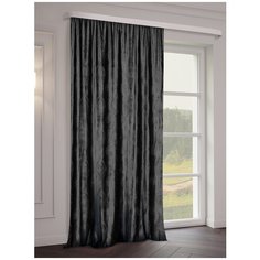 Б О Портьера 1870-1-16 Бархат Дамаск тисненый 200*270 серый ТД Текстиль