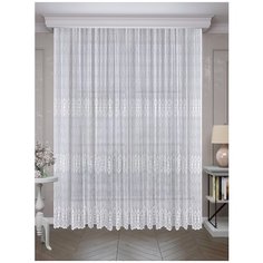 Тюль сетка броде 81070 белая 300х270 см ТД Текстиль