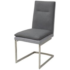 Стул на скобе MALI GREY, экокожа + ткань M-CITY