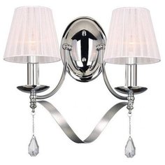 Бра Favourite, 2х40W, хром, размеры (мм)-380x370x210, плафон - бежевый, неокрашенный