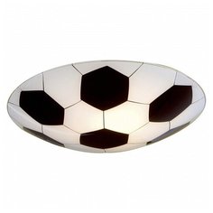 Накладной светильник Eglo ПРОМО, 1х60W, никель, размеры (мм)-245, плафон - белый с черным рисунком