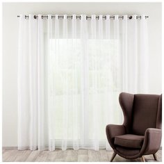 Тюль вуаль на люверсах Nivasan "Престиж", белый, 400*260 см