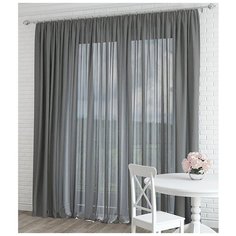 Тюль вуаль на ленте Sola "Престиж", серый, 500*250 см