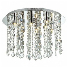 Накладной светильник Favourite, 8х40W, хром, размеры (мм)-400x305, 3000К, плафон - неокрашенный