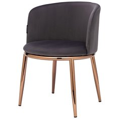 Стул Cooper серый велюр с золотыми ножками Storeforhome