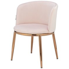 Стул Cooper розовый велюр с золотыми ножками Storeforhome