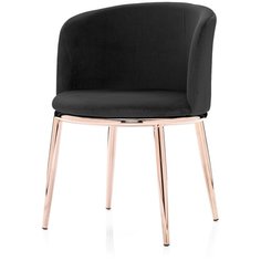 Стул Cooper черный велюр с золотыми ножками Storeforhome