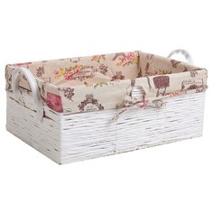 Доляна Корзина для хранения Париж, 45 х 31 х 19 см белый