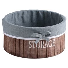 Доляна Корзина для хранения Storage, 23 х 23 х 11 см бежевый