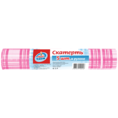 Скатерть Мой дом Шотландка 16586 110х180 см белый/розовый