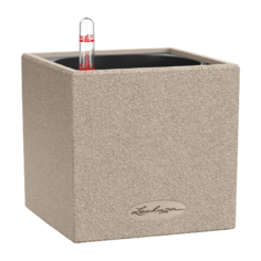 Кашпо LECHUZA Canto Stone 14 с автополивом 14х14х13.5 см светло-бежевый