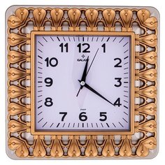 Часы настенные кварцевые GALAXY 207-421 золотистый/белый