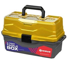 Ящик для снастей Tackle Box, трехполочный, NISUS, желтый ТОНАР
