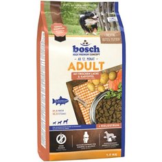 Сухой корм для собак Bosch Adult, при чувствительном пищеварении, лосось, с картофелем 1 кг