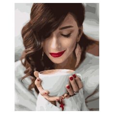 Картины по Номерам на Холсте 40 х 50 см Люди - Согревающий Кофе Холст на Подрамнике Nice Hobby