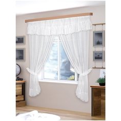 Комплект штор кухня (ш.150* в.250)*2+ ламбрекен ш.300* в.40 Racc Olto