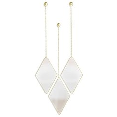 Набор из 3 подвесных зеркал Umbra Dima матовая латунь