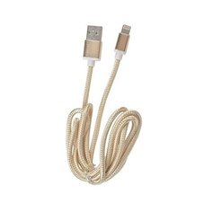 Кабель USB - Apple 8 pin Finity 1.2м металлический в переплете золотой