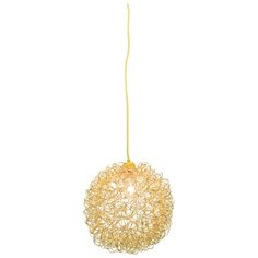 KARE Design Люстра Cabel Spaghetti, коллекция "Кабельное Спагетти" 34*30*34, Алюминий, Ткань, Желтый