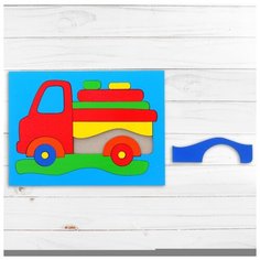 Головоломка "Собери картинку: грузовик", 16 элементов 468986 Лесная мастерская