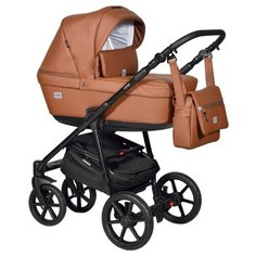 Коляска детская Indigo BROCO Eco 2в1 Be 06 коричневая кожа