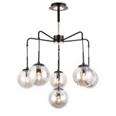 Подвесная люстра TR9030/6 BK/SM черный/дымчатый E14 max 40W D620*760 Ambrella Light