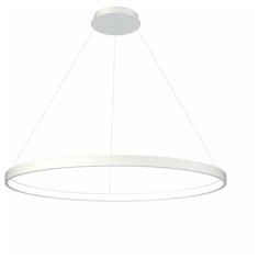 Люстра Лючера luchera потолочная, подвесная светодиодная, Руэдо, кольцо, TLRU1-70-01, белая, алюминий, 4000K(холодный свет), диаметр 70см, светильник, 37Вт