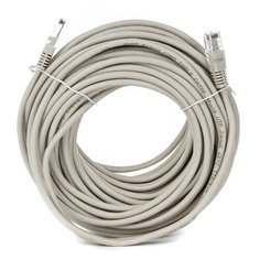 Патч-корд литой AOPEN UTP категория 5 е, серый, 20 м.