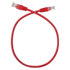 Патч-корд литой AOPEN UTP категория 5 е, красный, 0,5 м.