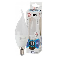 Лампа светодиодная ЭРА LED BXS-11W-840-E14 (диод, свеча на ветру, 11Вт, нейтр, E14) ERA