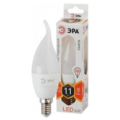 Лампа светодиодная ЭРА LED BXS-11W-827-E14 (диод, свеча на ветру, 11Вт, тепл, E14) ERA