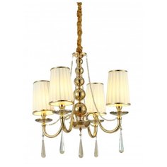 Хрустальная подвесная люстра Lumina Deco Fabione LDP 1200-4 F.GD