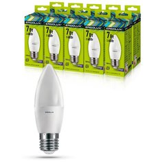 Комплект светодиодных лампочек Свеча Ergolux LED-C35-7W-E27-6K