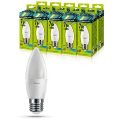 Комплект светодиодных лампочек Свеча Ergolux LED-C35-7W-E27-4K