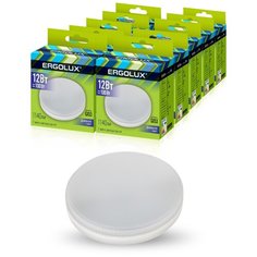 Комплект светодиодных лампочек Ergolux LED-GX53-12W-GX53-6K