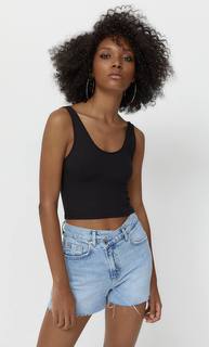 Stradivarius Набор Из 2 Укороченных Топов Черный M