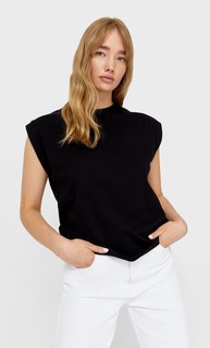 Stradivarius Топ-Жилет Черный S