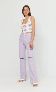 Stradivarius Топ Из Кружева Кроше С Цветочным Узором Цвет Небеленого Полотна S