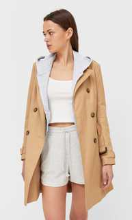 Stradivarius Базовый Тренч Бежевый M
