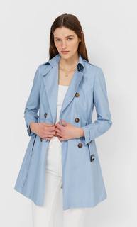 Stradivarius Базовый Тренч Небесно-Голубой Xs