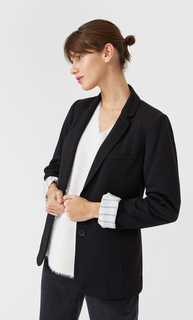 Stradivarius Базовый Трикотажный Пиджак Черный S