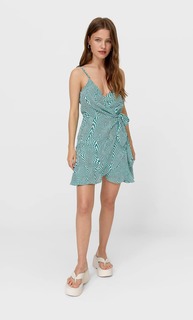 Stradivarius Платье С Запахом, На Бретелях Multicolor Xl