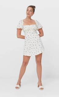 Stradivarius Короткое Платье В Стиле Рустик Цвет Небеленого Полотна M