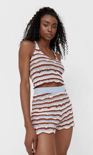 Stradivarius Шорты Из Кружева Кроше Multicolor L