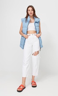 Stradivarius Стеганый Жилет Небесно-Голубой S
