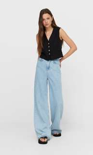 Stradivarius Короткий Жилет В Стиле Рустик Черный Xs