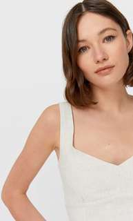 Stradivarius Топ В Стиле Рустик На Бретелях Цвет Камня L