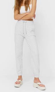 Stradivarius Спортивные Брюки Из Мягкой Ткани Пестро-Серый L